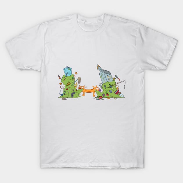 CatDog Puking T-Shirt by The Artist 